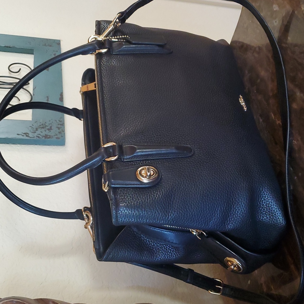 Coach Black Leather Satchel